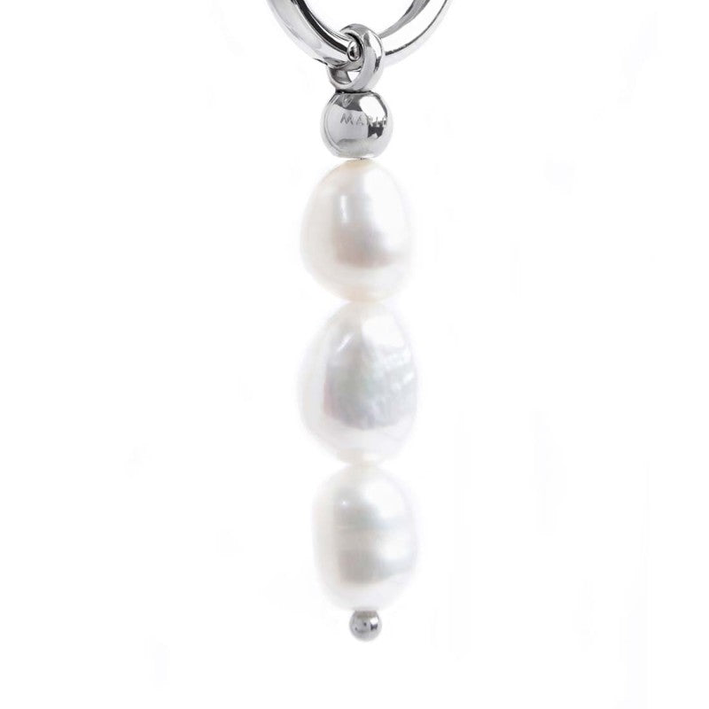 Orecchino a cerchio con perle pendenti - Gioielleria Fondente