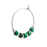 Orecchino a cerchio con pietre a rondelle - Gioielleria Fondente