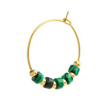 Orecchino a cerchio con pietre a rondelle - Gioielleria Fondente