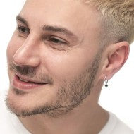 Orecchino a cerchio con sfera pendente