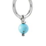 Orecchino a cerchio con sfera pendente