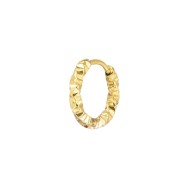 Orecchino a cerchio ritorto 1,5 cm trama diamantata