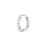 Orecchino a cerchio ritorto 1,5 cm trama diamantata