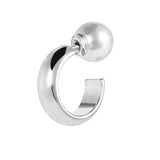 Orecchino a lobo a cerchietto 1,5cm con chiusura perla