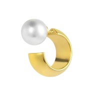 Orecchino a lobo a cerchietto 1,8cm con chiusura perla