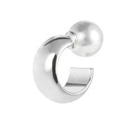 Orecchino a lobo a cerchietto 1,8cm con chiusura perla