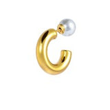 Orecchino a lobo a cerchietto 1,9cm con chiusura perla