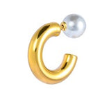 Orecchino a lobo a cerchietto 2,9cm con chiusura perla