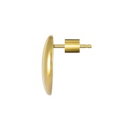 Orecchino a lobo bottone ovale 1,6cm