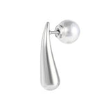 Orecchino a lobo goccia 2,2 cm con chiusura perla