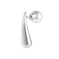 Orecchino a lobo goccia 2,2 cm con chiusura perla