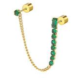 Orecchino a lobo multindosso tennis pendente - Gioielleria Fondente