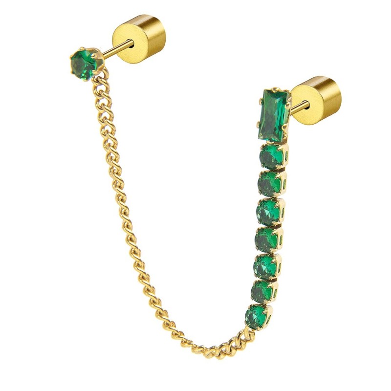 Orecchino a lobo multindosso tennis pendente - Gioielleria Fondente