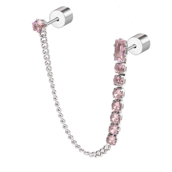 Orecchino a lobo multindosso tennis pendente - Gioielleria Fondente