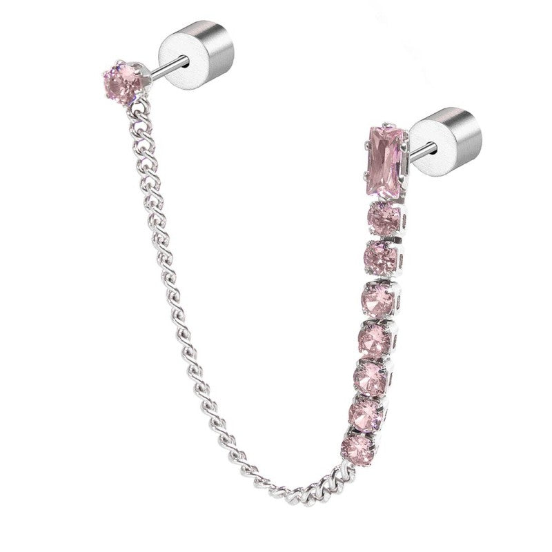 Orecchino a lobo multindosso tennis pendente - Gioielleria Fondente