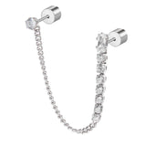 Orecchino a lobo multindosso tennis pendente - Gioielleria Fondente