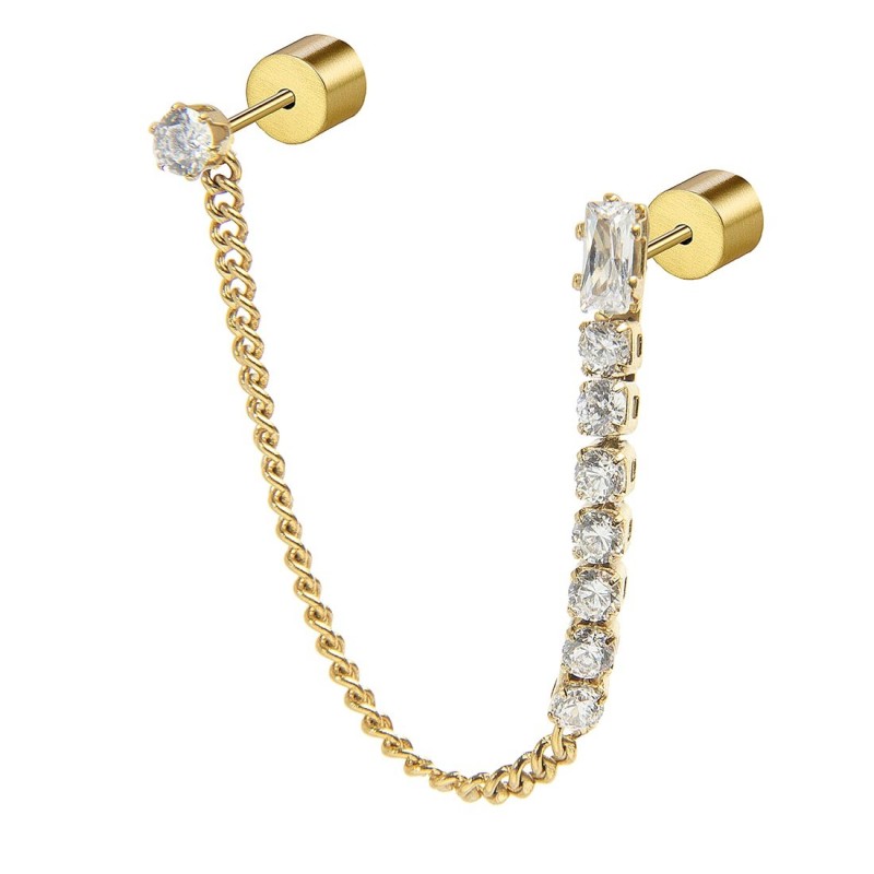 Orecchino a lobo multindosso tennis pendente - Gioielleria Fondente