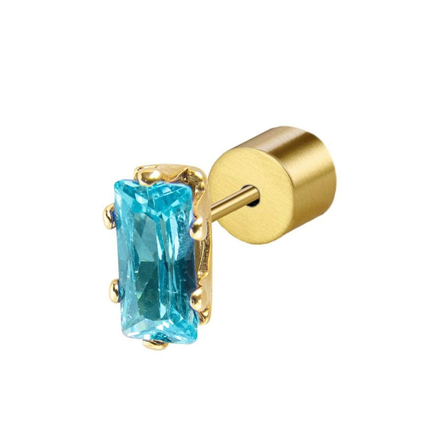 Orecchino a lobo zircone baguette - Gioielleria Fondente