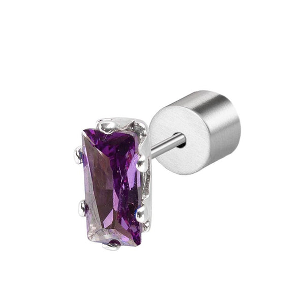 Orecchino a lobo zircone baguette - Gioielleria Fondente