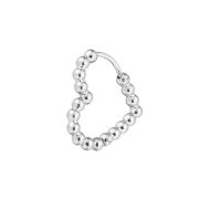 Orecchino cuore 1,8 cm trama con sfere