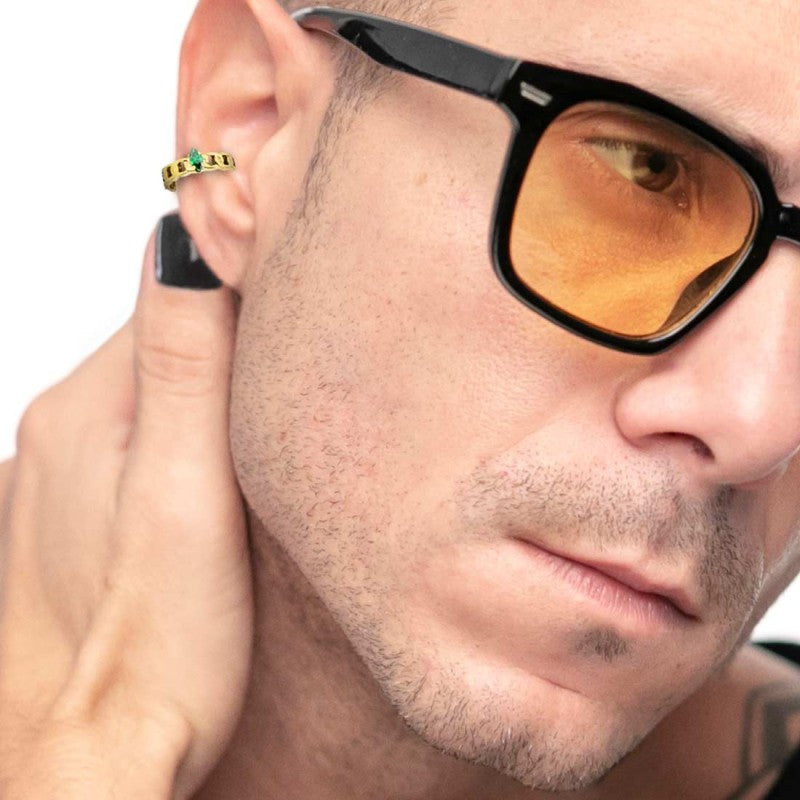 Orecchino ear cuff con zircone - Gioielleria Fondente