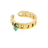 Orecchino ear cuff con zircone - Gioielleria Fondente