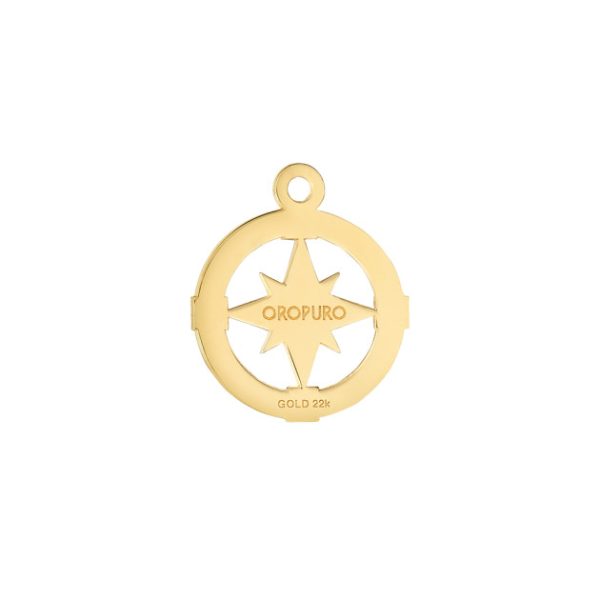 Ciondolo ROSA DEI VENTI in oro 22k