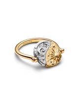 Anello Medallion Sole e Luna "Per Aspera Ad Astra" Reversibile