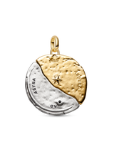 Charm Medallion XL Sole e Luna "Per Aspera Ad Astra"