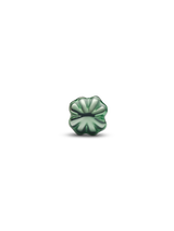 Mini Charm Quadrifoglio effetto metallico verde