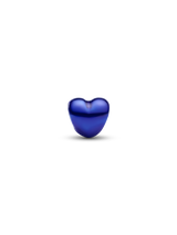 Mini Charm Cuore effetto metallico blu
