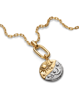 Charm Medallion XL Sole e Luna "Per Aspera Ad Astra"