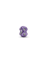 Mini Charm Infinito effetto metallico viola