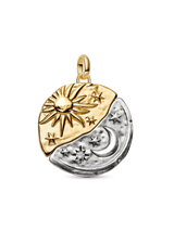 Charm Medallion XL Sole e Luna "Per Aspera Ad Astra"