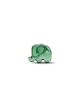 Mini Charm Elefante effetto metallico verde