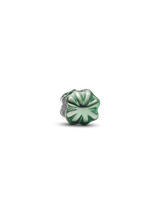 Mini Charm Quadrifoglio effetto metallico verde
