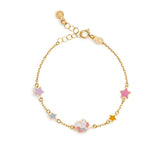Bracciale toys in oro giallo con unicorno e stelline
