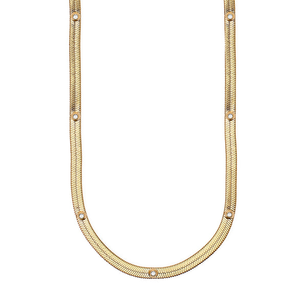 Girocollo in acciaio 316L PVD giallo cristalli