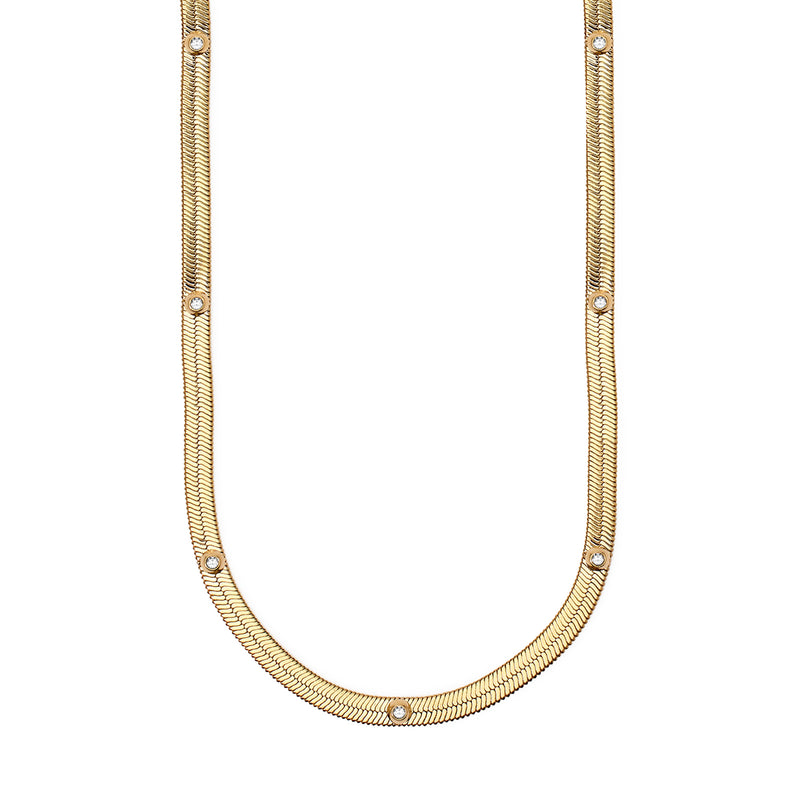 Girocollo in acciaio 316L PVD giallo cristalli