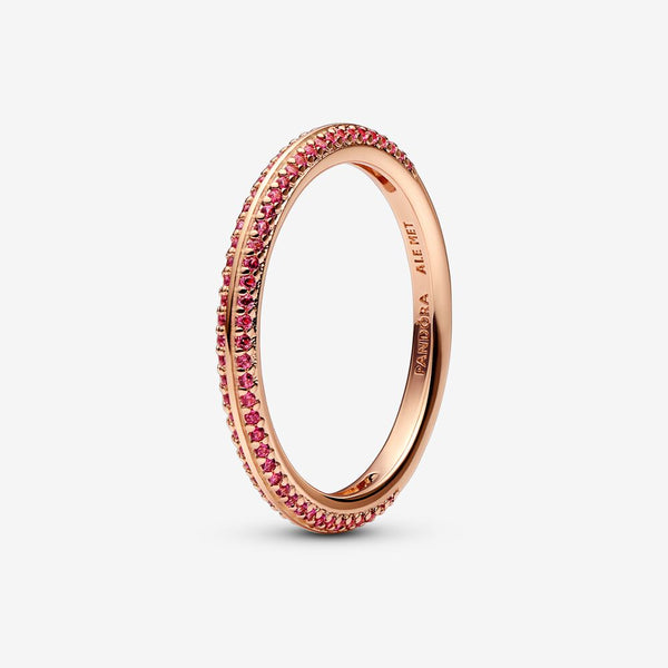 Gioielleria Fondente Anello Pietre Luminose Rosse Pandora ME