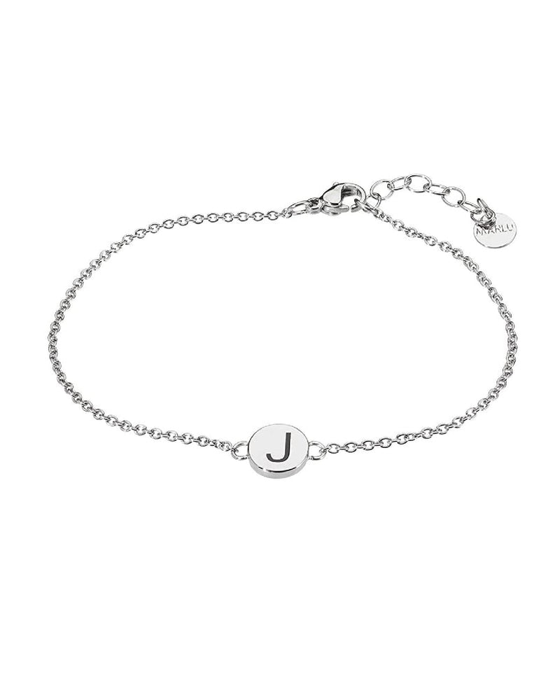 18br047j Bracciale con lettera "J"