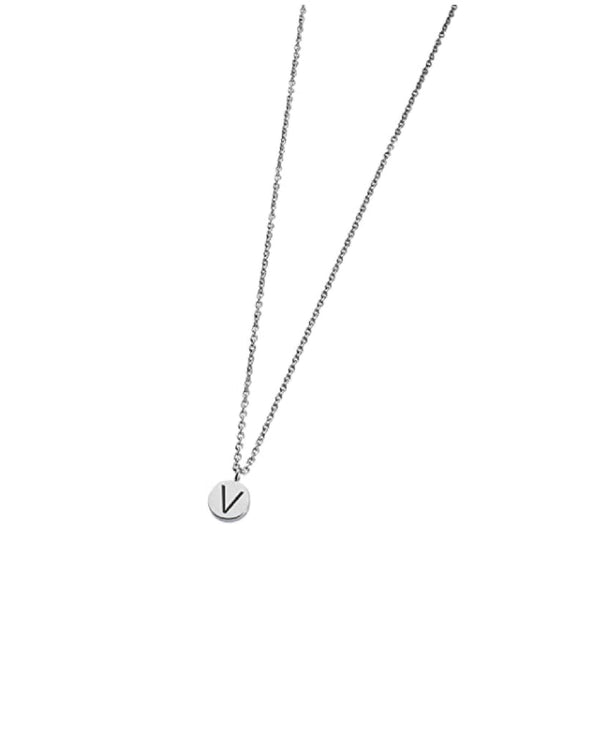 18cn028v Collana con lettera "V"