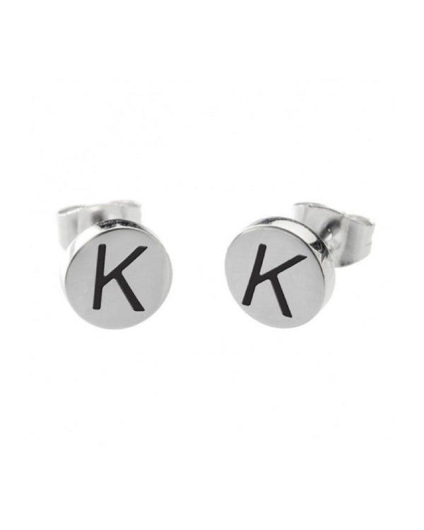 18or022k Orecchini con lettera "K"