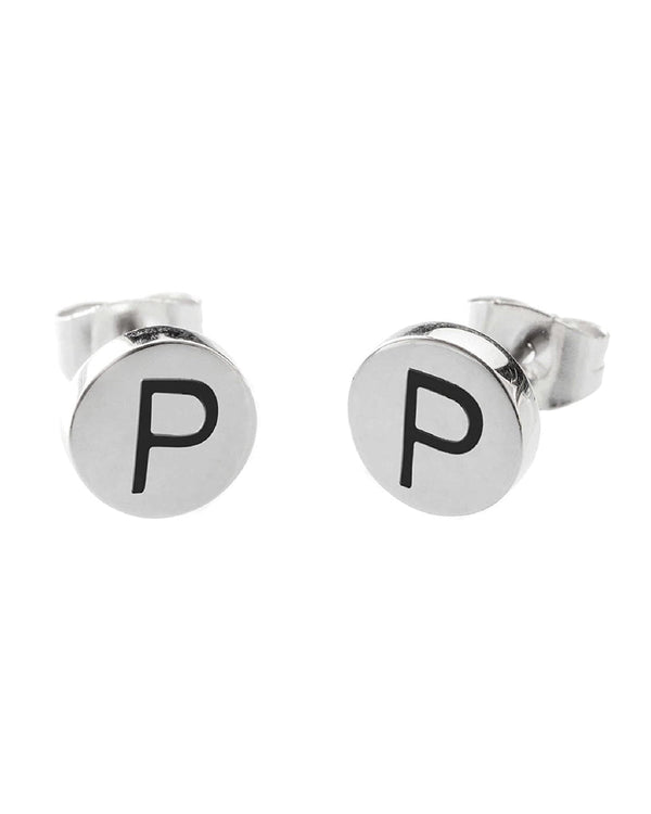 18or022p Orecchini con lettera "P"