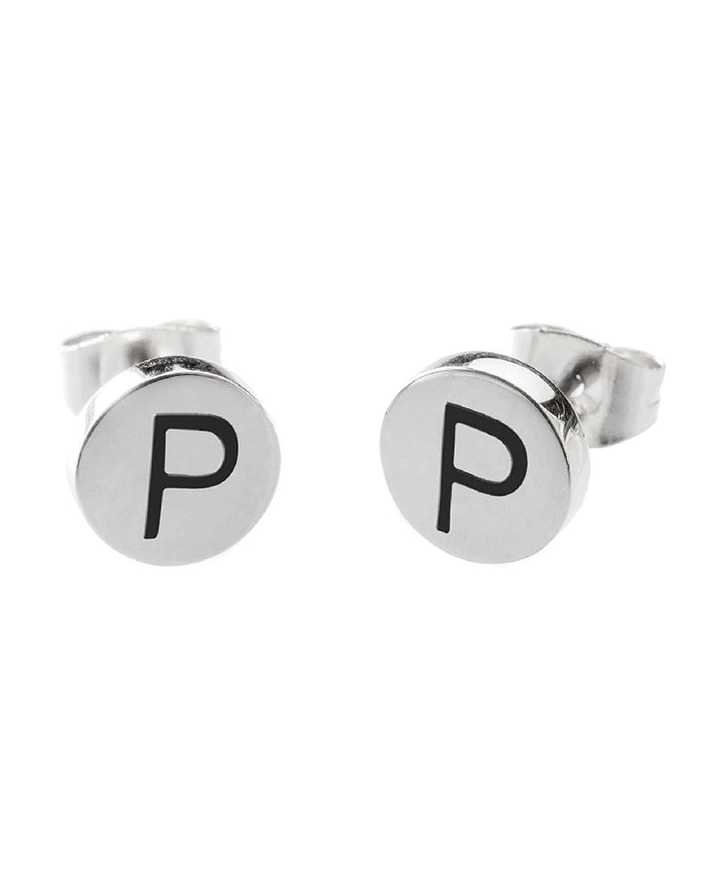 18or022p Orecchini con lettera "P"