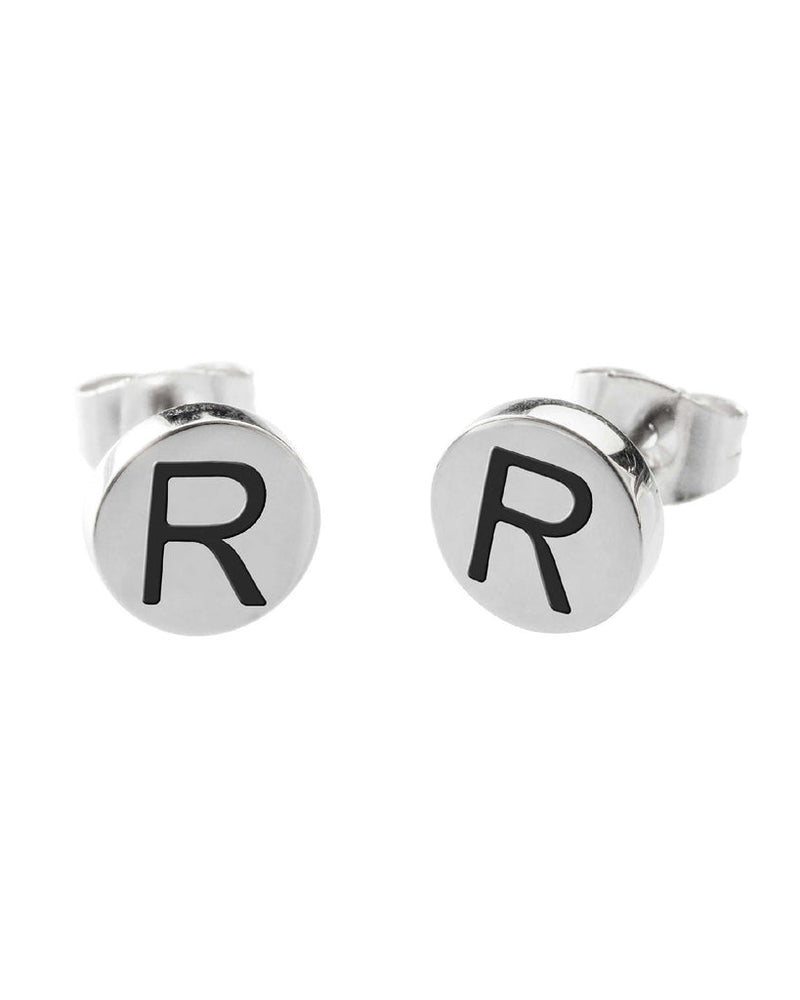 18or022r Orecchini con lettera "R"