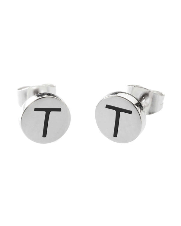 18or022t Orecchini con lettera "T"