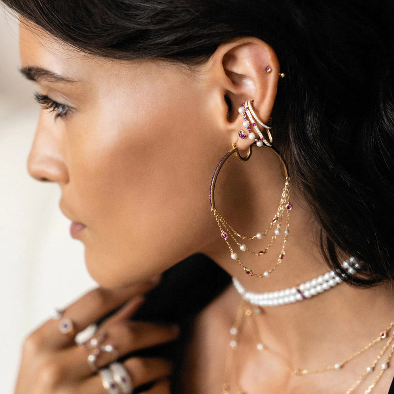 Orecchini collezione "Galactica" tre fili - Gioielleria Fondente