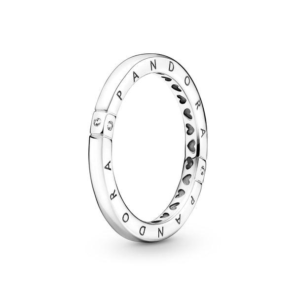 199482c01 Anello Logo Pandora e Cuori
