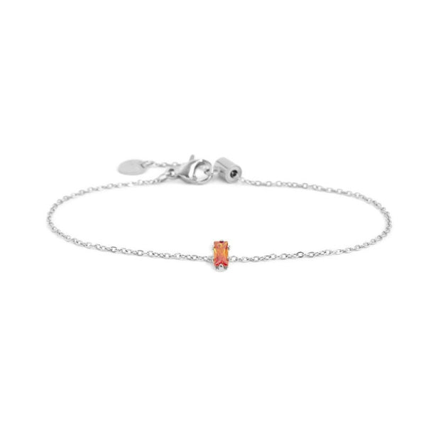 2br0100-h Bracciale con cristallo baguette colore arancione